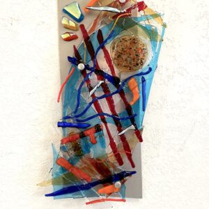 Colorful Exclamation! – Fused Glass Wall Sculpture