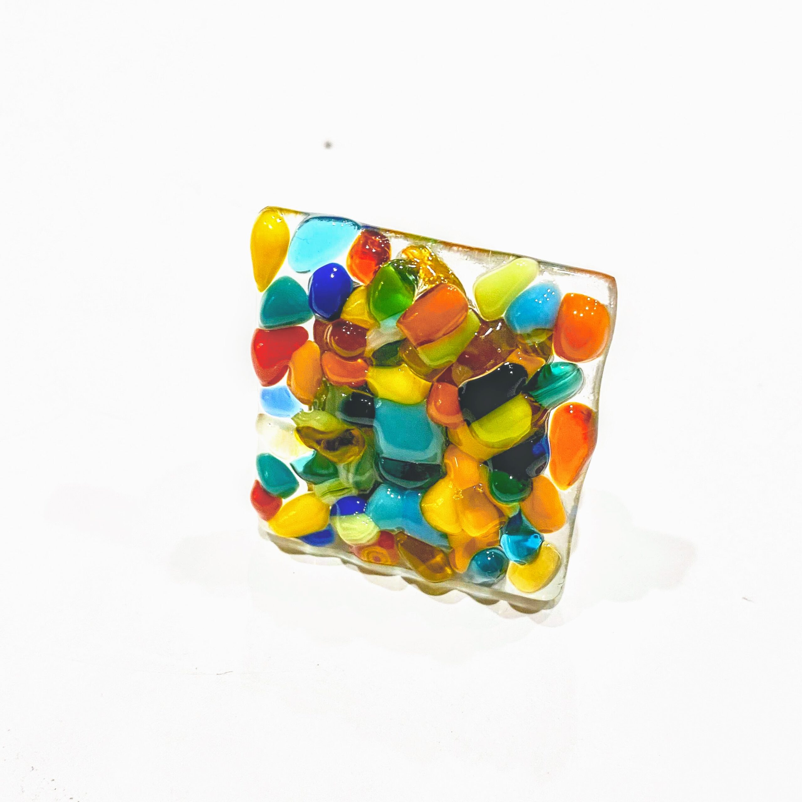Multi colored Glass Knob