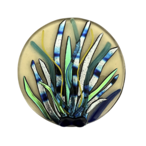 Radiant Anemone – Fused Glass Art Plate