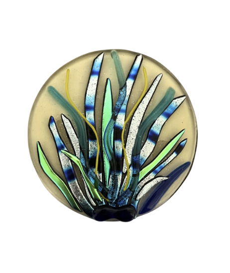 Radiant Anemone – Fused Glass Art Plate